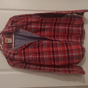 Levi's plaid red and grey XL